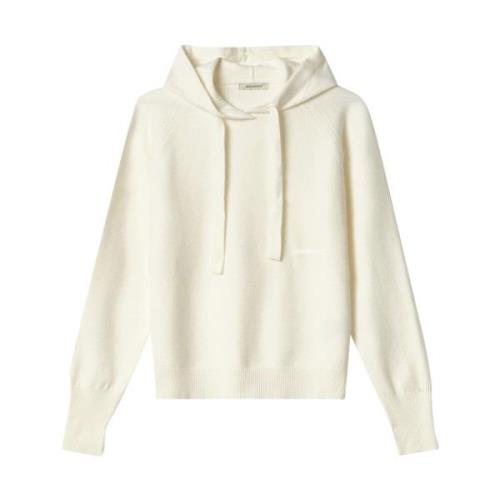 Witte Hoodie met Voorborduurwerk Hinnominate , Beige , Dames