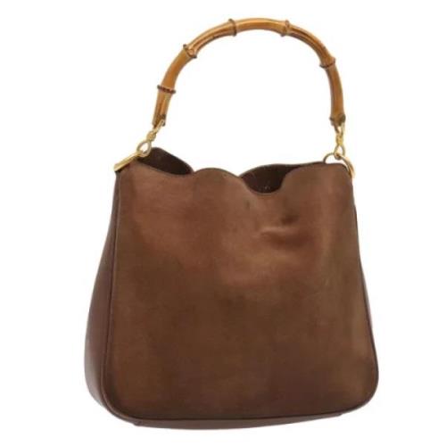 Pre-owned Suede handbags Gucci Vintage , Brown , Dames