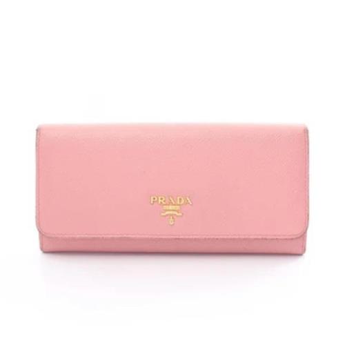 Pre-owned Leather wallets Prada Vintage , Pink , Dames