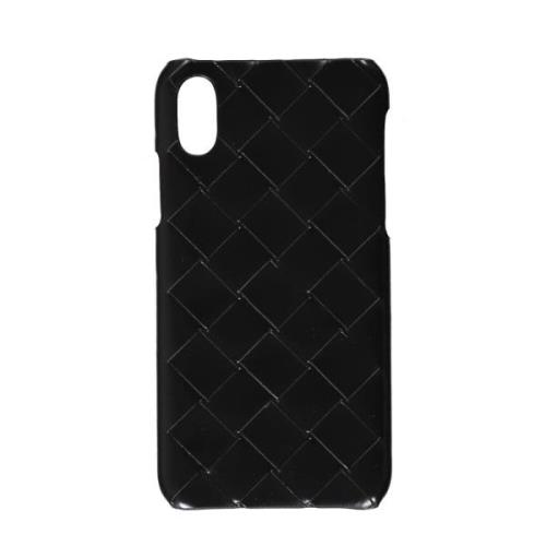 Geweven Leren iPhone Hoesje Bottega Veneta , Black , Heren