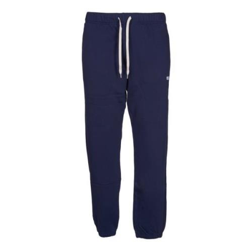 Navy Blue Cotton Fleece Joggers Autry , Blue , Heren