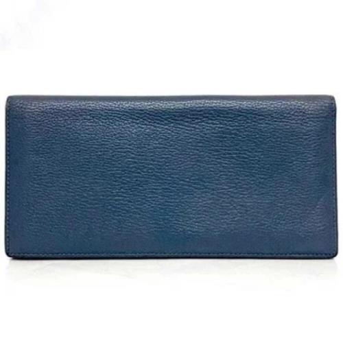 Pre-owned Leather wallets Loewe Pre-owned , Blue , Dames