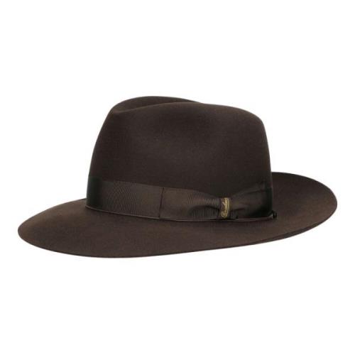 Vilt Breedgerande Hoed Borsalino , Brown , Heren