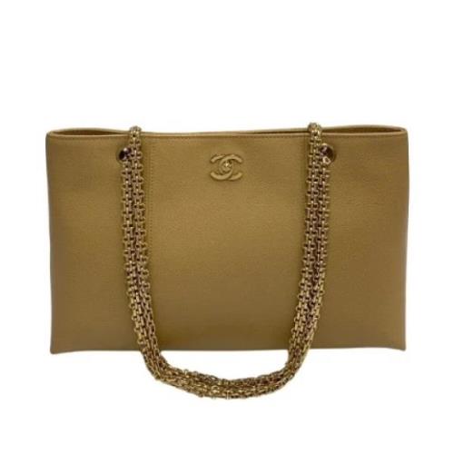 Pre-owned Leather chanel-bags Chanel Vintage , Beige , Dames