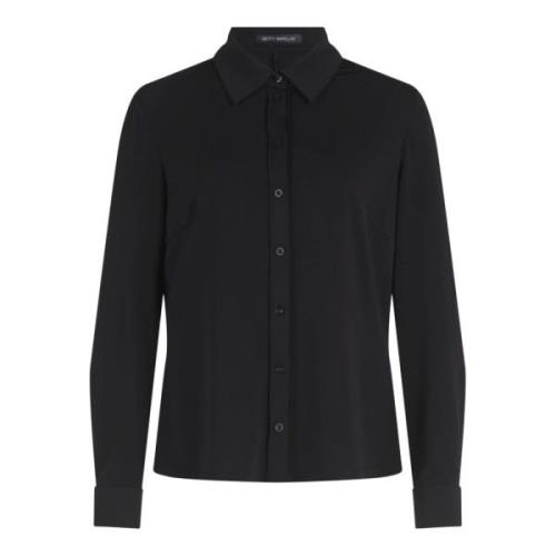 Jersey Blouse met Kraag Betty Barclay , Black , Dames