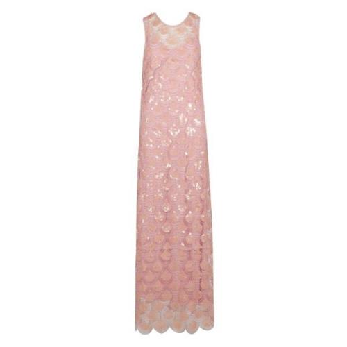 Elegante Maxi Jurk Rotate Birger Christensen , Pink , Dames