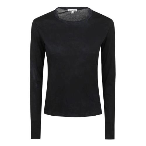 Vintage Zwarte Longsleeve Top Cotton Citizen , Black , Dames