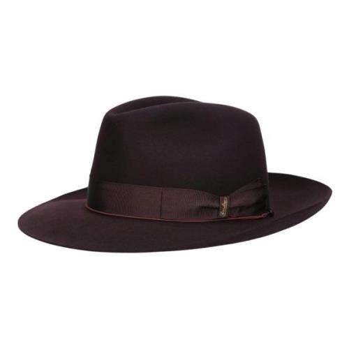 Vilt breedgerande hoed Borsalino , Purple , Heren