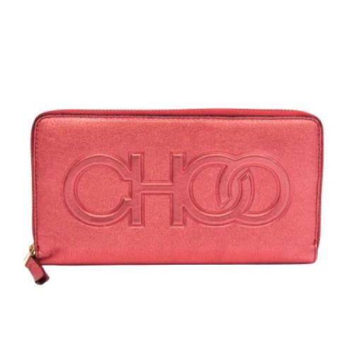 Pre-owned Leather wallets Jimmy Choo Pre-owned , Pink , Dames