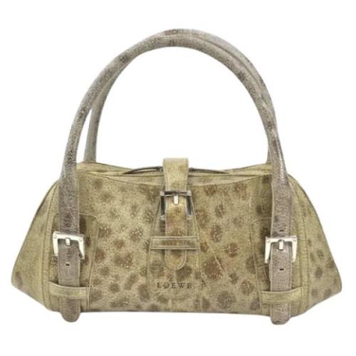 Pre-owned Leather handbags Loewe Pre-owned , Beige , Dames