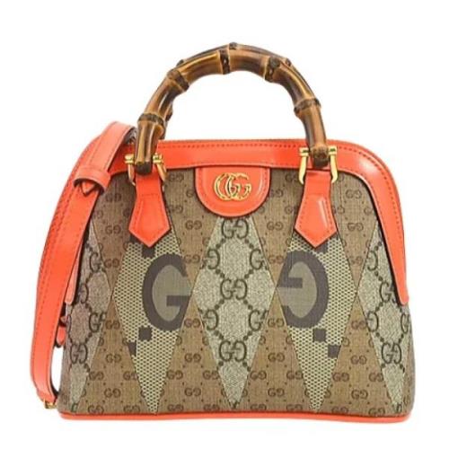 Pre-owned Canvas gucci-bags Gucci Vintage , Brown , Dames