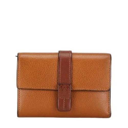 Pre-owned Leather wallets Loewe Pre-owned , Brown , Dames