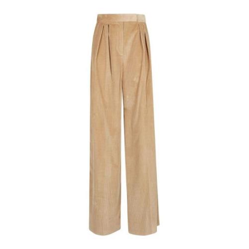 Lange broek voor stijlvolle outfits Max Mara , Brown , Dames