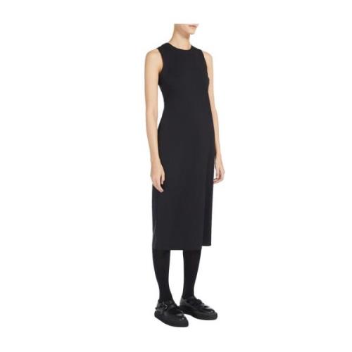 Elegante Zwarte Slim Fit Jurk Max Mara , Black , Dames