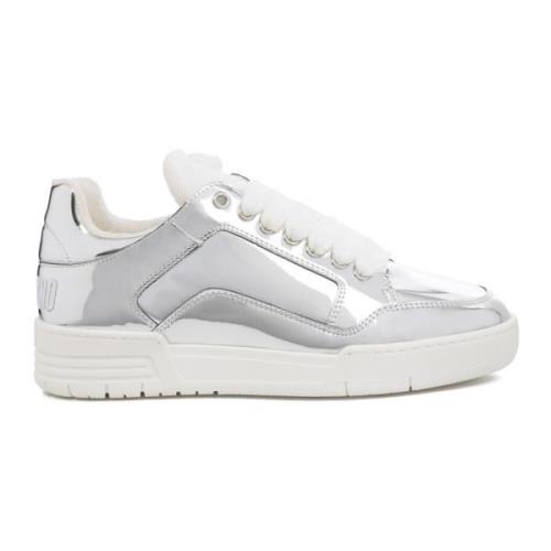 Schattige Sneakers met Effen Patroon Moschino , Gray , Dames