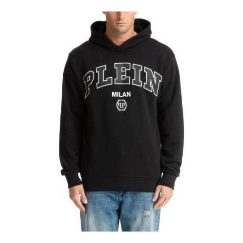 Gestreept Logo Hoodie Philipp Plein , Black , Heren