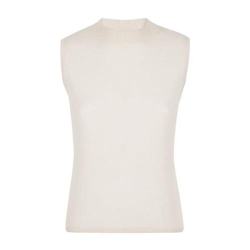 Mouwloze Cashmere Top Eleventy , Beige , Dames