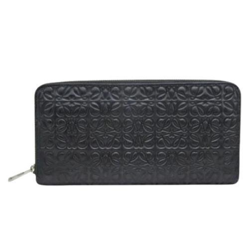 Pre-owned Leather wallets Loewe Pre-owned , Black , Dames