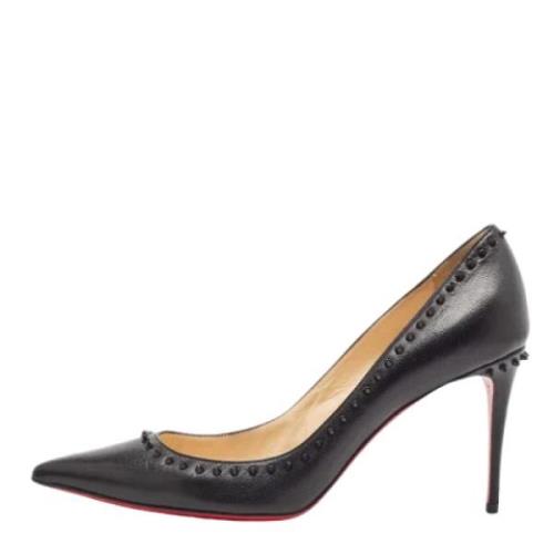 Pre-owned Leather heels Christian Louboutin Pre-owned , Black , Dames