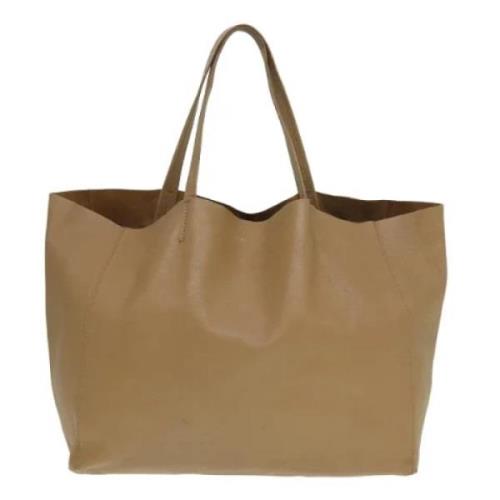 Pre-owned Leather totes Celine Vintage , Beige , Dames