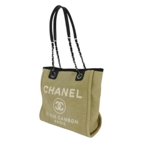 Pre-owned Canvas chanel-bags Chanel Vintage , Beige , Dames