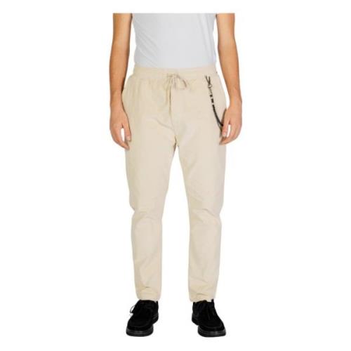 Beige Rits Kant Broek Herfst/Winter Gianni Lupo , Beige , Heren