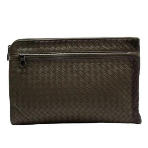 Pre-owned Leather clutches Bottega Veneta Vintage , Brown , Heren