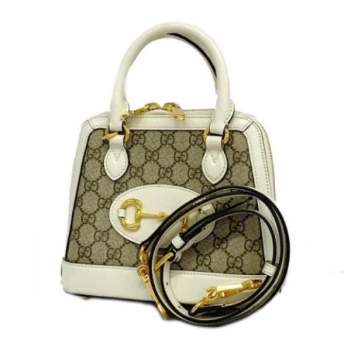 Pre-owned Canvas gucci-bags Gucci Vintage , Beige , Dames