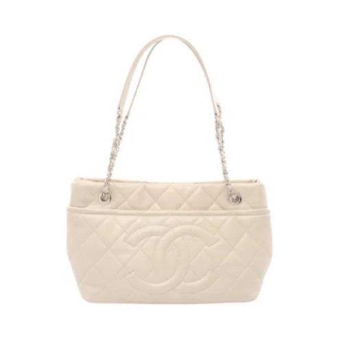 Pre-owned Leather chanel-bags Chanel Vintage , Beige , Dames