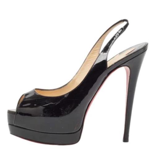 Pre-owned Leather heels Christian Louboutin Pre-owned , Black , Dames