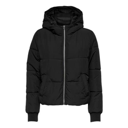 Zwarte Rits Hoodie Jas Vrouwen Herfst/Winter Jacqueline de Yong , Blac...