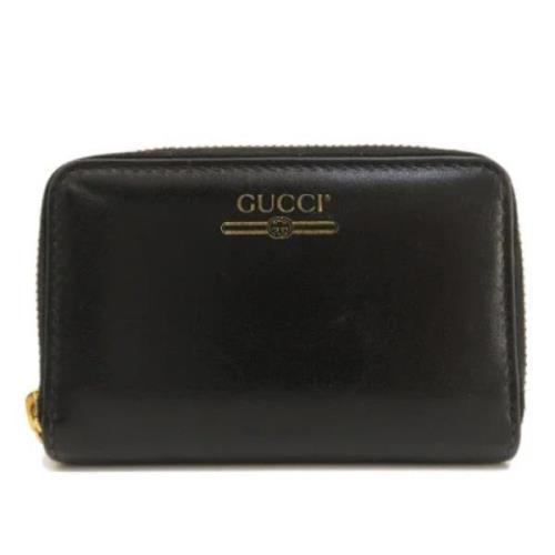 Pre-owned Leather wallets Gucci Vintage , Black , Dames