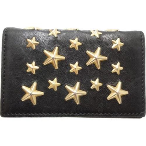 Pre-owned Leather wallets Jimmy Choo Pre-owned , Black , Dames