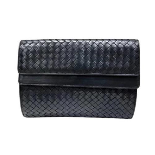 Pre-owned Leather clutches Bottega Veneta Vintage , Black , Heren