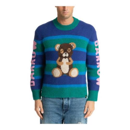 Gestreepte Multicolor Sweater met Logo Borduursels Barrow , Multicolor...