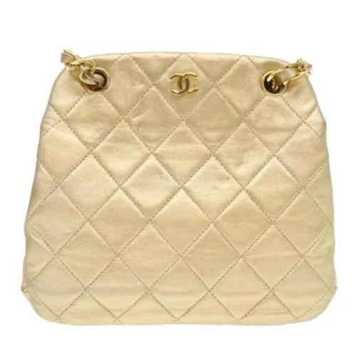 Pre-owned Leather chanel-bags Chanel Vintage , Yellow , Dames