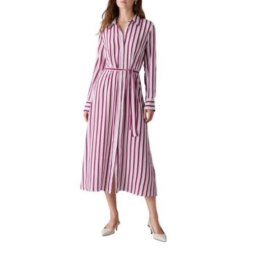 Gestreepte Lange Jurk in Roze Marella , Multicolor , Dames