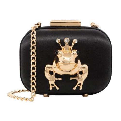 Kikker Clutch met Afneembare Band Love Moschino , Black , Dames