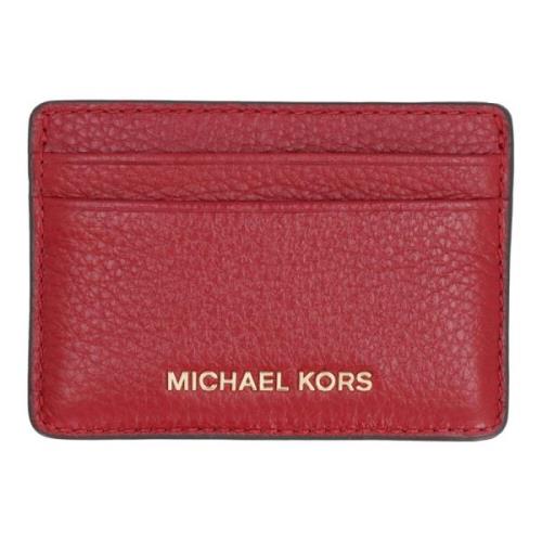 Korrelig Leren Kaarthouder Michael Kors , Red , Dames