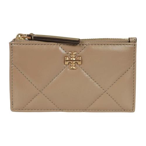 Diamant Quilt Kaarthouder Tory Burch , Beige , Dames