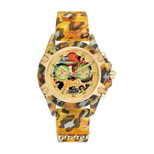 Chronograaf Chrono Active gele luipaard 44 mm Vez700822 Versace , Mult...