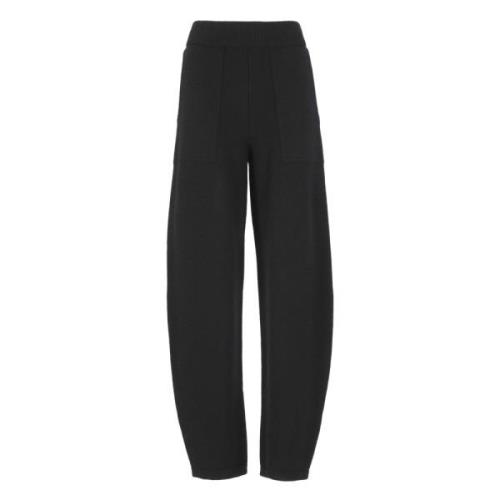 Zwarte Kasjmier Elastische Taille Broek UMA Wang , Black , Dames