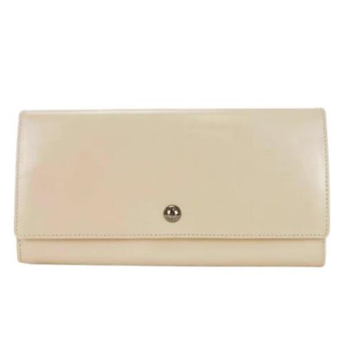 Pre-owned Leather wallets Loewe Pre-owned , Beige , Dames