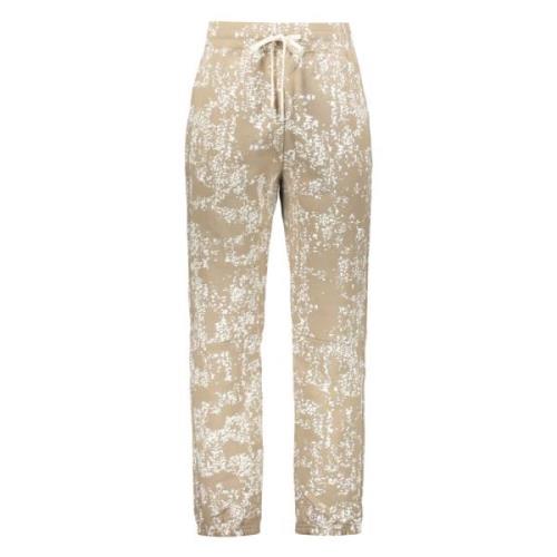 Katoenen Track-Pants Elastische Taille Zijzakken John Elliott , Beige ...