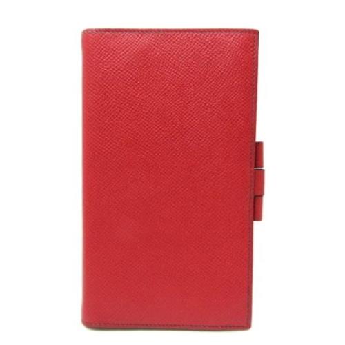 Pre-owned Leather home-office Hermès Vintage , Red , Dames