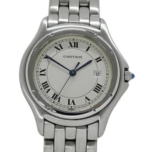 Pre-owned Stainless Steel watches Cartier Vintage , Gray , Heren