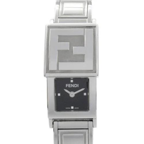 Pre-owned Stainless Steel watches Fendi Vintage , Black , Dames