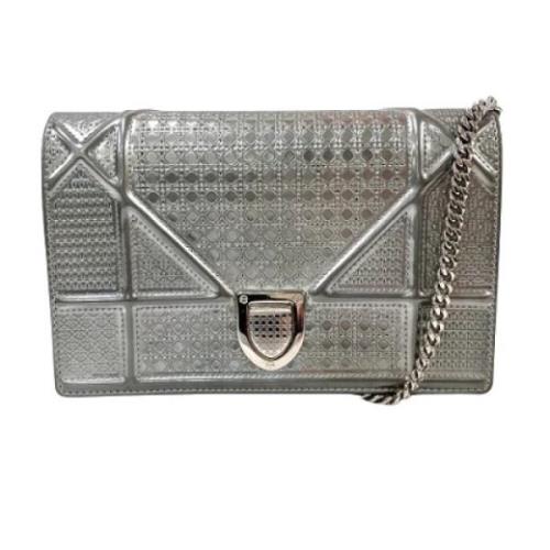 Pre-owned Leather dior-bags Dior Vintage , Gray , Dames