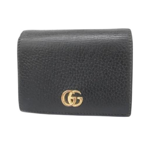 Pre-owned Leather wallets Gucci Vintage , Black , Dames