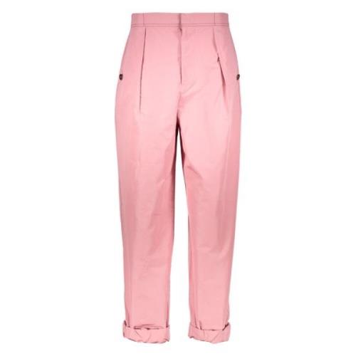 Zijden blend hoge taille broek Bottega Veneta , Pink , Dames